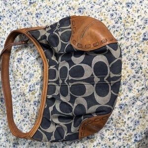 Coach Black and Brown Shoulder Bag